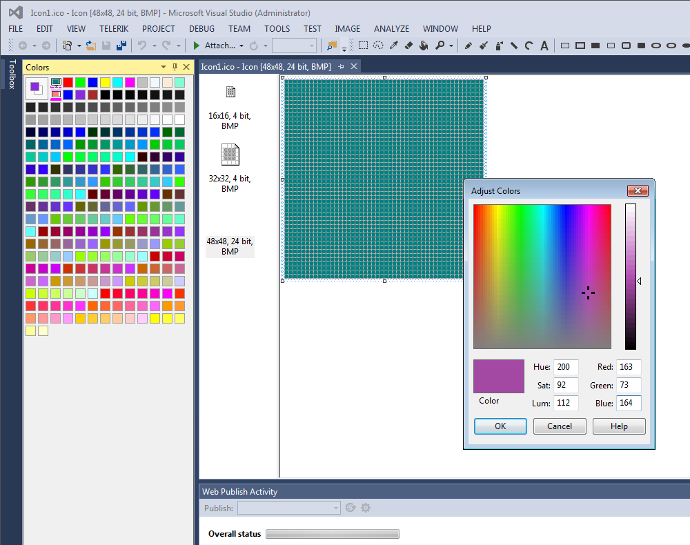Edit color in Visual Studio 2013