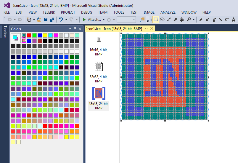 Paste your icon into Visual Studio 2013
